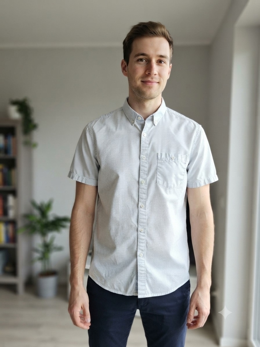 Denim & Flower Men's Shirt
